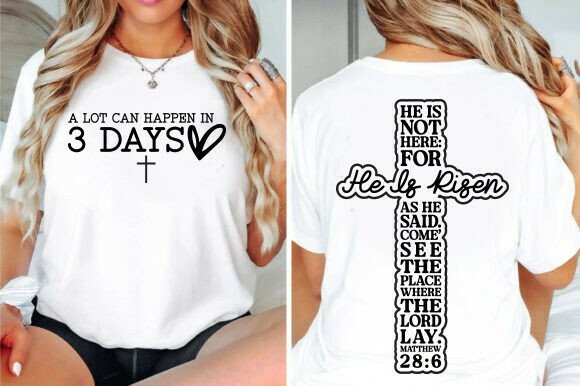 Christian SVG: Faith, He is Risen Graphics & T-Shirt Designs
