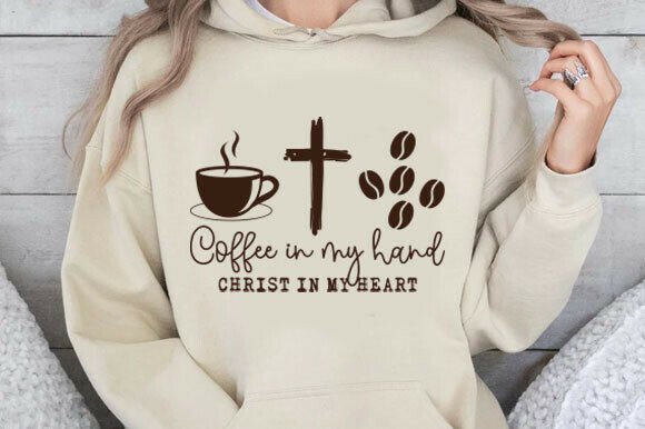 Coffee and Jesus Christ SVG Graphics for T-Shirt Designs