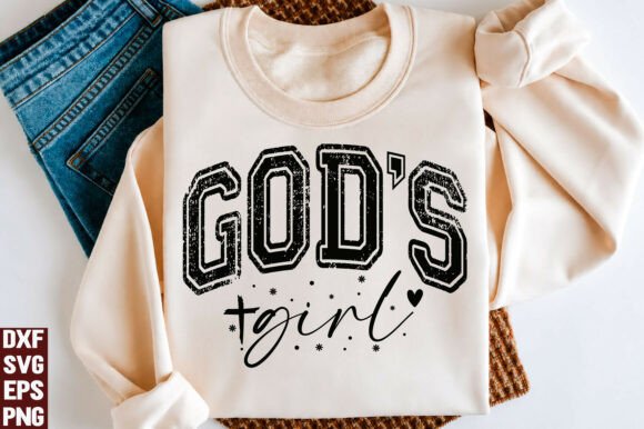 God's Girl SVG Christian Faith Graphics & T-Shirt Designs