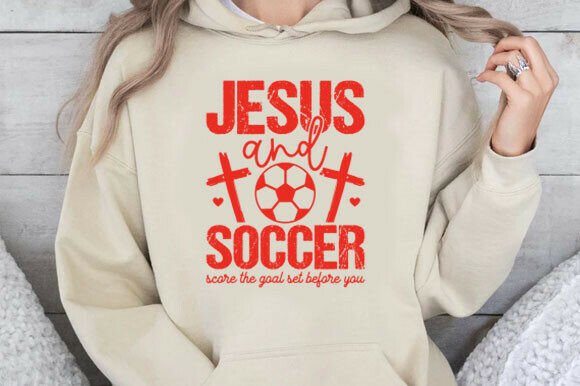 Jesus and Soccer Png: Christian Graphics for T-Shirt Designs