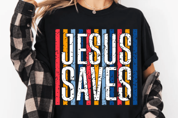 Jesus Saves USA PNG: Christian Graphics for T-Shirt Designs