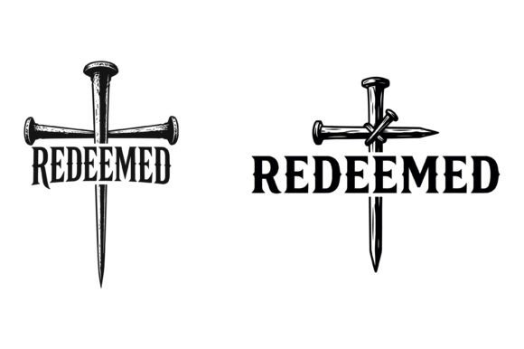 Redeemed Cross Nails Christian Design Graphics for T-Shirt Designs