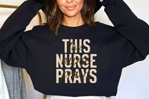 Review: This Nurse Prays PNG Christian T-Shirt Graphics