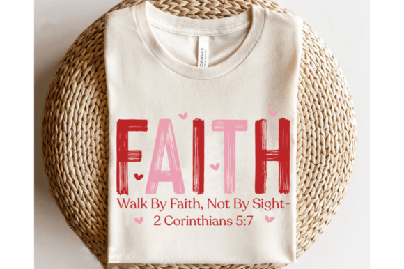 Walk by Faith SVG Christian Bible Verse T-Shirt Graphics Review